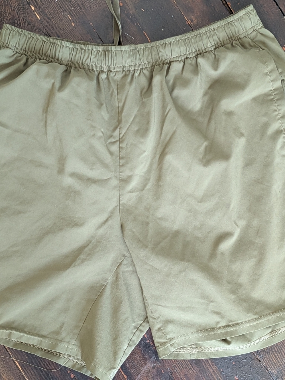 Gymshark Olive Green Athletic Shorts with Elastic Waist